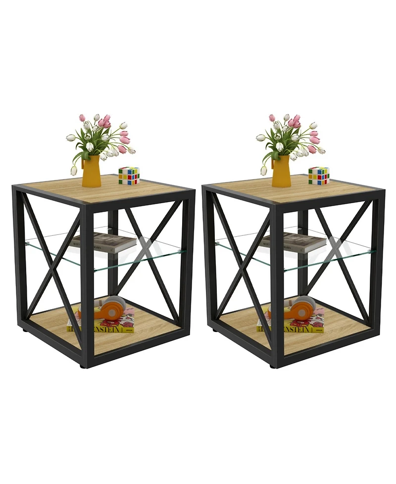 Streamdale Furniture Modern End Table Set of 2