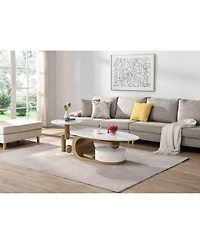 Streamdale Furniture Golden Nesting Coffee Table Set - Oval & Round