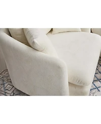 Streamdale Furniture Oversized Swivel Accent Chair with Ottoman & Pillows