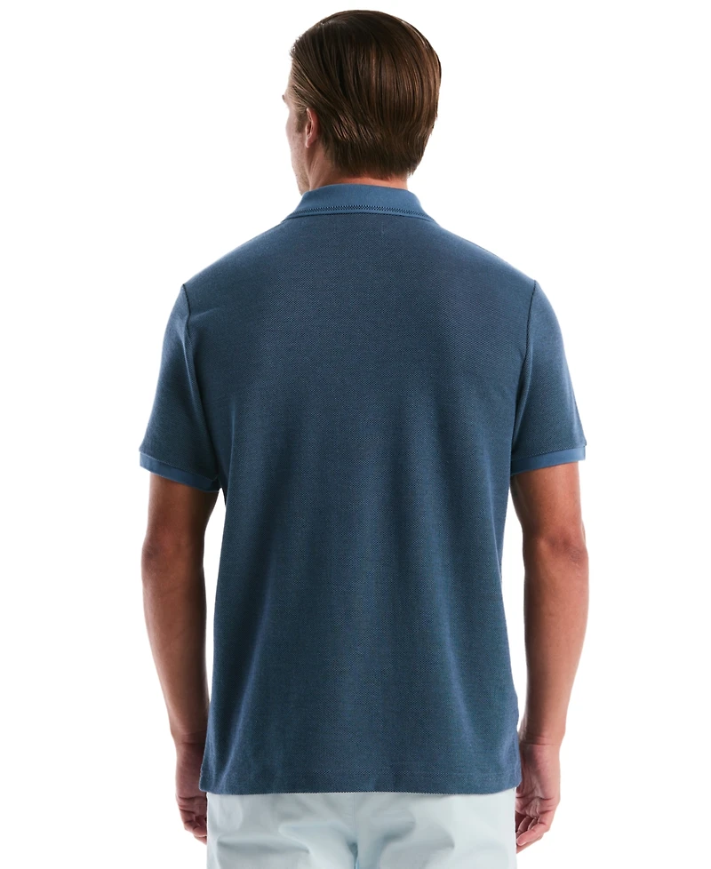 Original Penguin Men's Jacquard Honeycomb Pull-On Polo Shirt