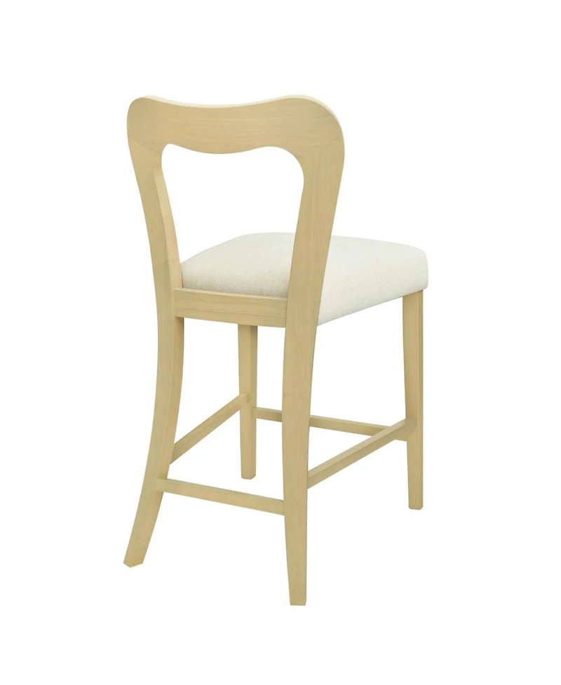 Streamdale Counter Stool Without Arm(light ash+beige) Set of 2
