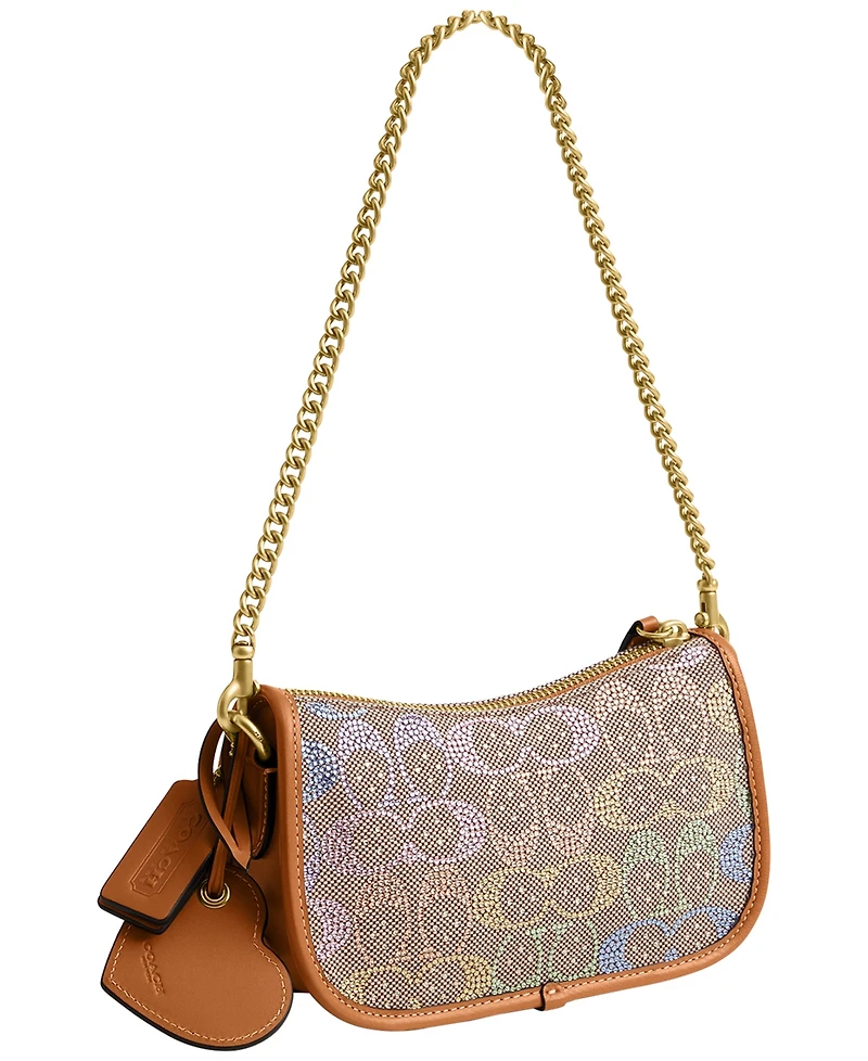 Coach Swinger Mini Crystal Signature Jacquard Shoulder Bag 20
