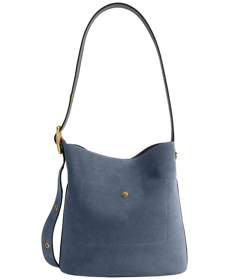 Coach Bleecker Medium Suede Bucket Bag