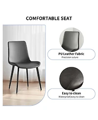 Streamdale Furniture Upholstered Faux Leather Dining Chairs (Set of