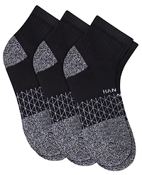 Hanes Men's Ultimate Absolute Comfort Ankle-Length Socks, 3-Packs
