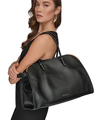 Donna Karan New York Satin Leather Medium Tote Bag