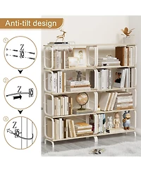 Streamdale Furniture Industrial Bookshelf, Open 5-Tier