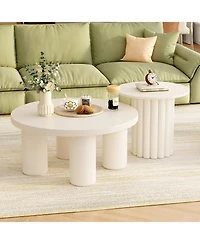 Streamdale Furniture Round Coffee Table Set of 2