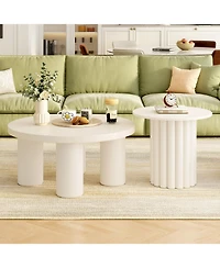 Streamdale Furniture Round Coffee Table Set of 2