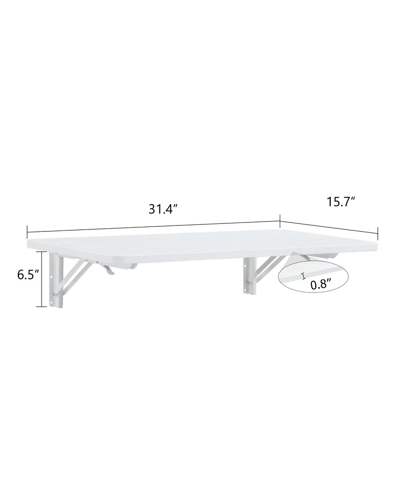Streamdale Furniture Streamdale Wall Mounted Folding Table - Small Space Fold Down Desk/Workbench