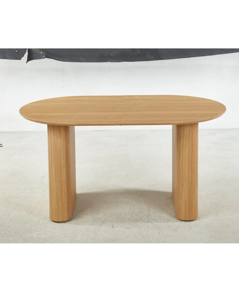 Streamdale Furniture Mdf Pedestal Dining Table - Modern Style, Easy Assembly