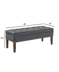 Streamdale Furniture Tufted Bench with Storage
