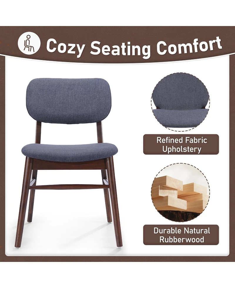 Streamdale Furniture Mid-Century Dining Chairs, -Set of 2