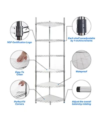Streamdale Furniture 6-Tier Corner Wire Shelf