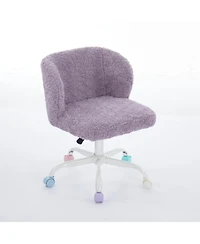 Streamdale Furniture Violet Artificial Rabbit Hair Office Chair