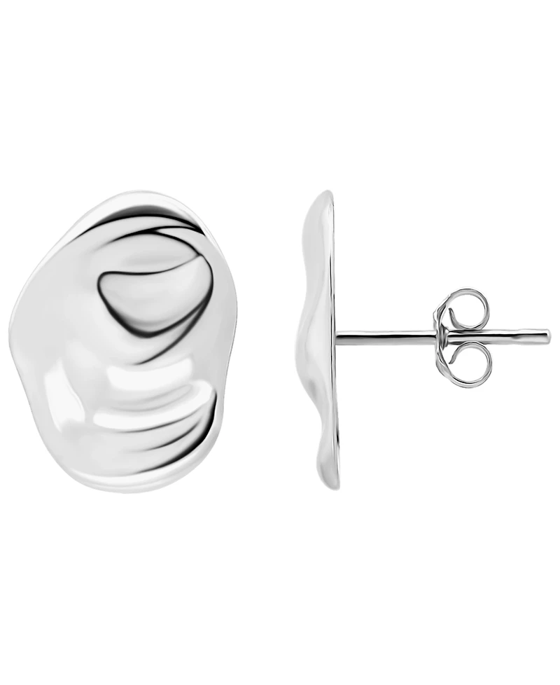 Giani Bernini Sterling Silver Abstract Oval Shape Post Earrings, Macy's Exclusive