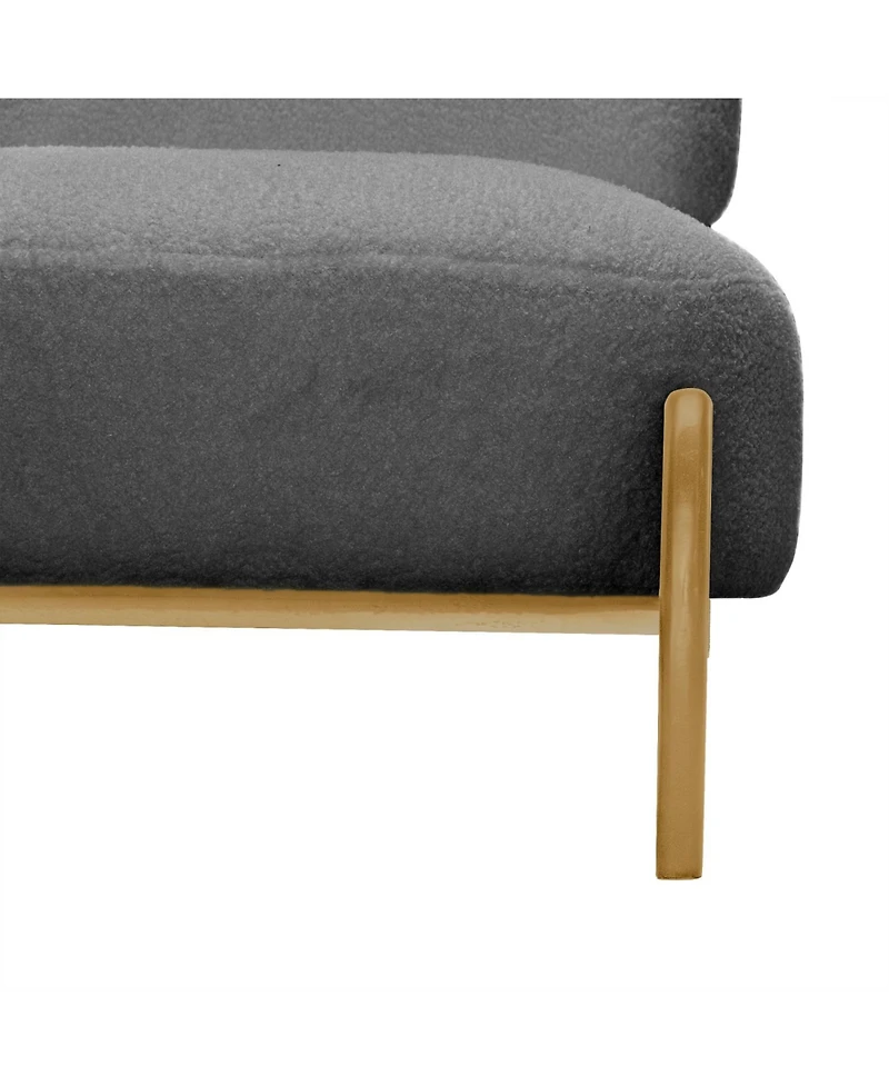 Streamdale Furniture Lamb Fleece Single Sofa Chair (Black)