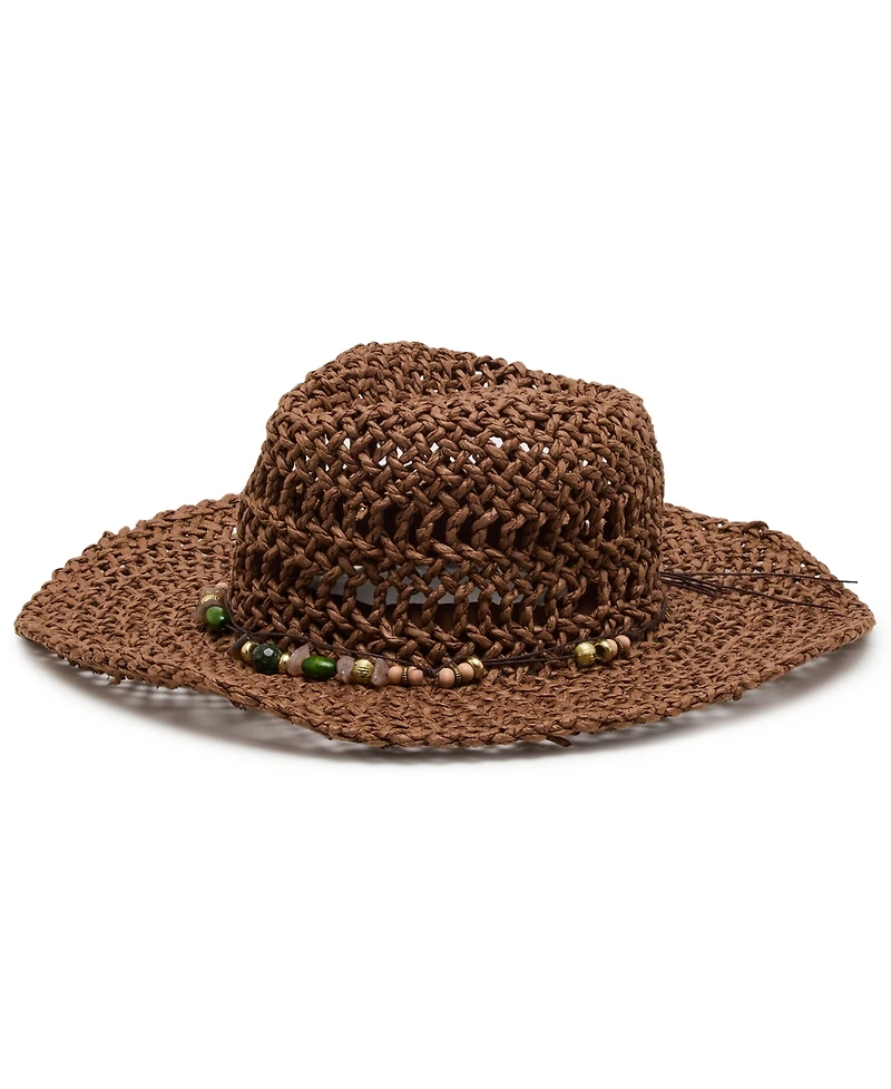 Steve Madden Beaded Trim Classic Western Hat