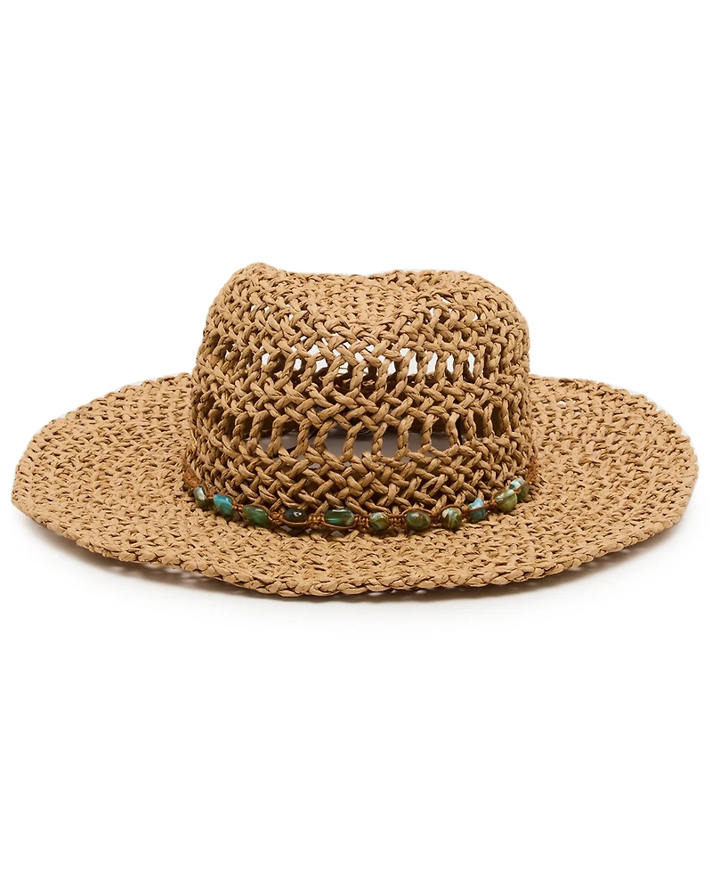 Steve Madden Beaded Trim Western Hat