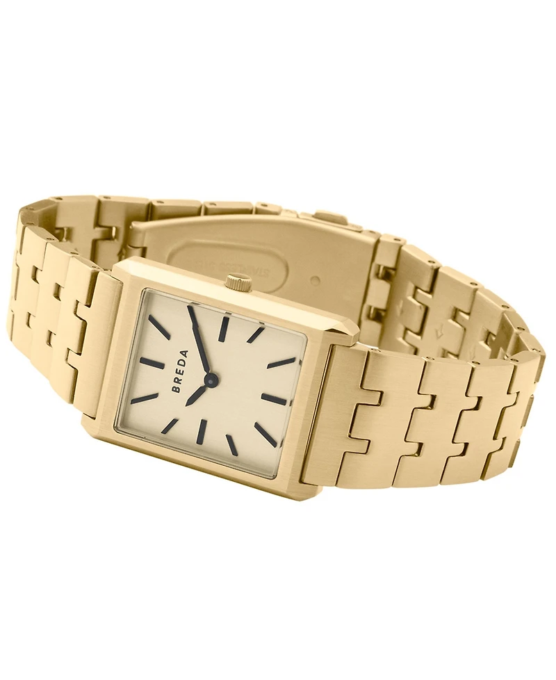 Breda Women's 'Virgil' Gold Stainless Steel Bracelet Watch