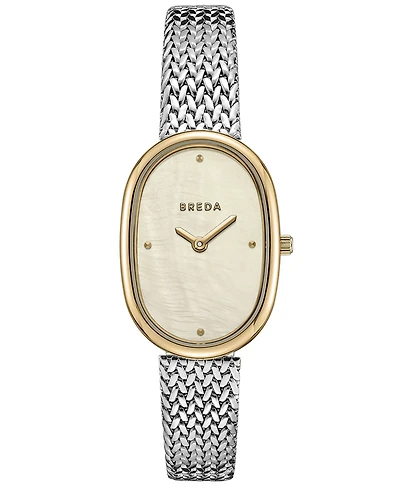 Breda Women's Jane Tethered Silver Mesh Bracelet Watch, 23mm