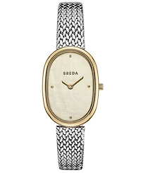 Breda Women's Jane Tethered Silver Mesh Bracelet Watch, 23mm