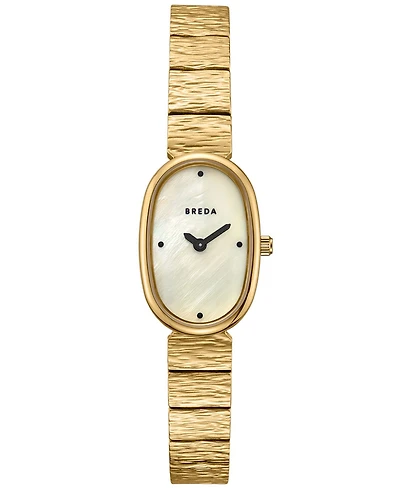 Breda Women's 'Jane Revival' Gold Stainless Steel Bracelet Watch, 18mm