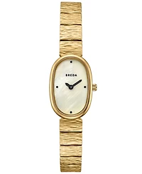 Breda Women's 'Jane Revival' Gold Stainless Steel Bracelet Watch, 18mm
