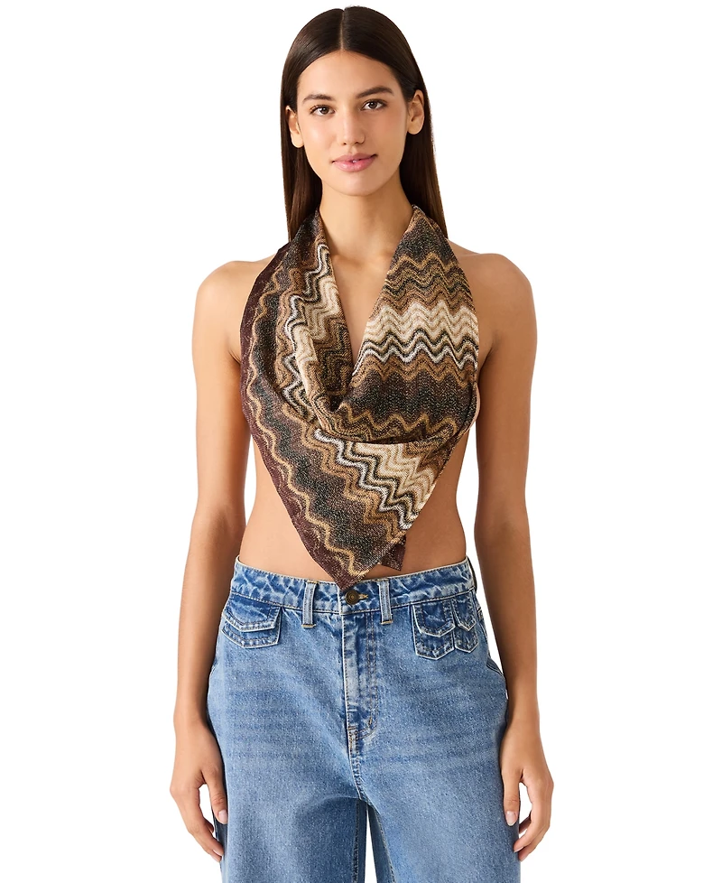 Steve Madden Wavy Shimmer Square Scarf