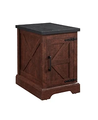Streamdale Furniture Farmhouse End Table with Barn Door