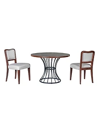 Streamdale Furniture 42" Round Oak Dining Set- Table & 2 Chairs