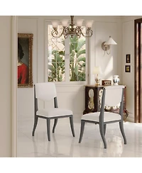 Streamdale Furniture Oak Gray Upholstered Dining Chairs (Set of 2)