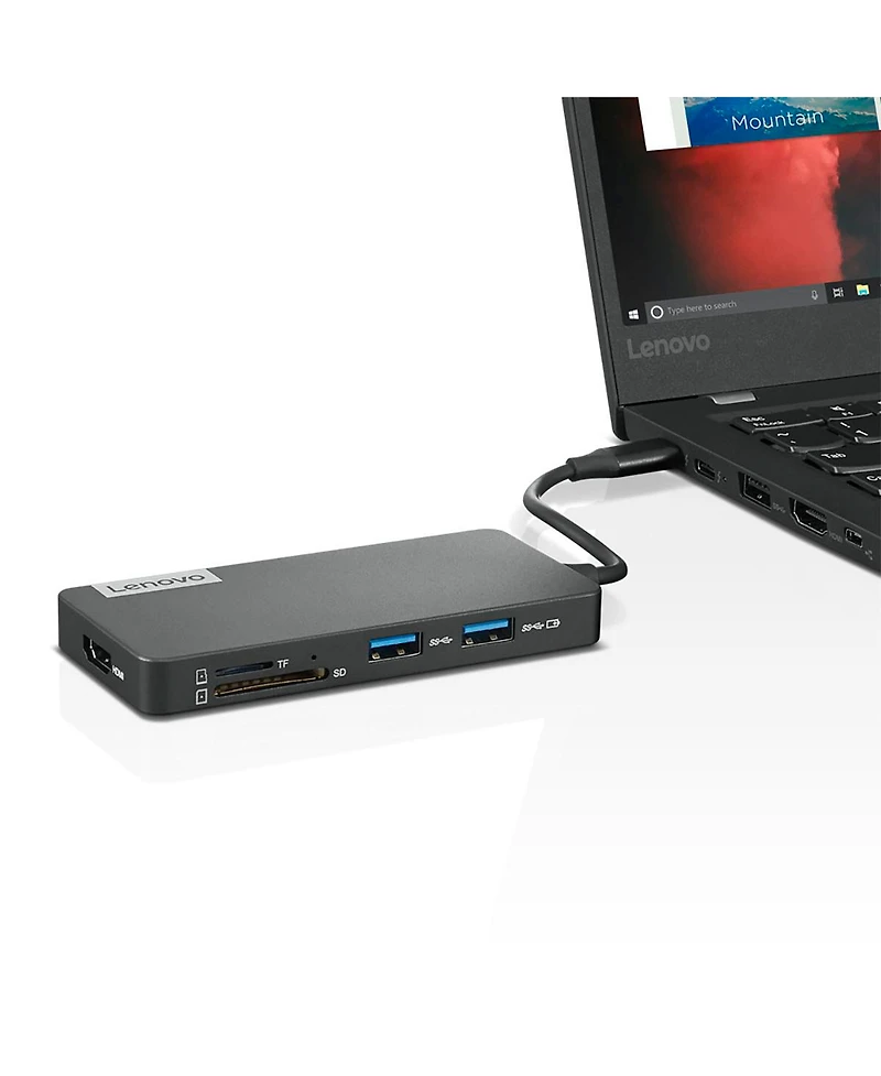 Lenovo 7-in-1 Usb-c Hub, Iron Gray