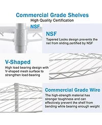 Streamdale Furniture 6-Tier Corner Wire Shelf - White