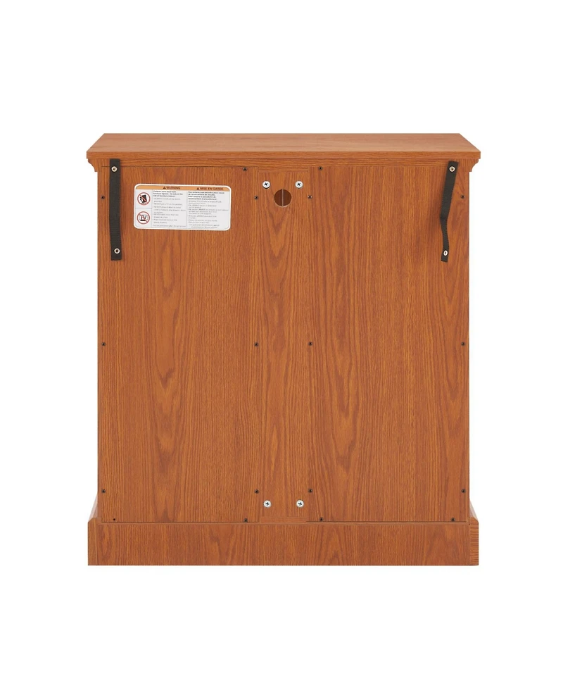 Streamdale Furniture + 1 Pc. + Wood (Dark Oak) + Led Lighting + Curio Cabinet