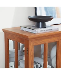 Streamdale Furniture + 1 Pc + Wood (Dark Oak) + Led Lighting + Curio Cabinet