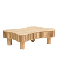 Streamdale Furniture Modern Wooden Drum Coffee Table