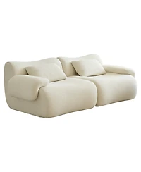 Streamdale Furniture Streamdale Memory Foam 2-Seater Sofa in a Box - White
