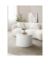 Streamdale Furniture White Round Nesting Coffee Tables (Set of 2)