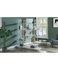 Streamdale Furniture 5 Tier Bookcase, Industrial Style Shelf