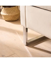 Streamdale Furniture Velvet Storage Bench with Armrests - 67.91" Wide