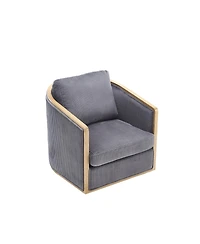 Streamdale Swivel Barrel Chair, Comfortable Accent Sofa, 360 Swivel, Cozy Lounge Chair