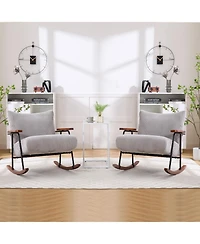 Streamdale Modern Accent Chair Arm Chair Living Room Rocking Chair Metal Frame