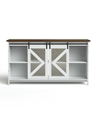 Streamdale Furniture Metal Aquarium Stand with Cabinet - 80 Gallon White