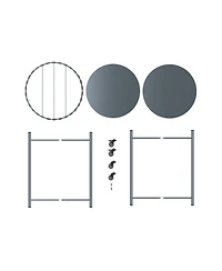 Streamdale Furniture Rolling Coffee Table - 2-Tier Silver Metal Side Table