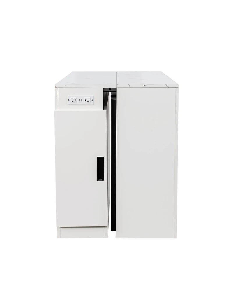 Streamdale Extendable Dining Table with Outlet & Storage