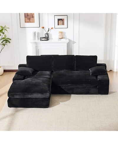 Streamdale Furniture 99" Modular Sectional Sofa Set, Modern Minimalist Couch, Sleeper
