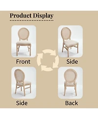 Streamdale Furniture French Country Rattan Back Dining Chairs (Set of 2)