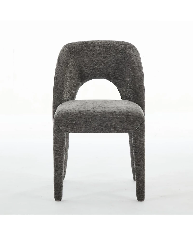 Streamdale Furniture Set of 2 Chenille Dining Chairs