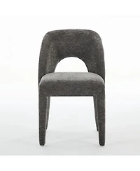 Streamdale Furniture Set of 2 Chenille Dining Chairs